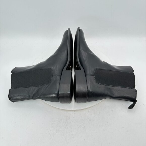 Gucci Men Size 8D Black Leather Side Elastic Pull On Square Toe Ankle Boot - Picture 7 of 12